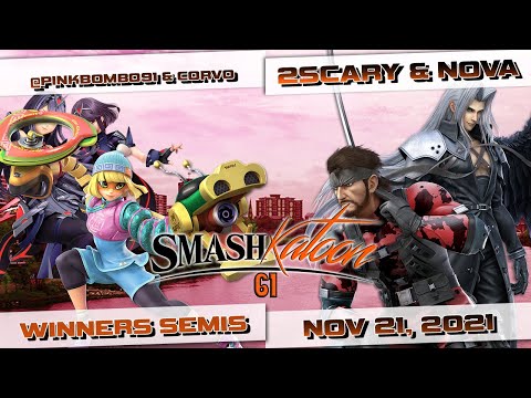 @pinkbombo91 & Corvo (B) vs. 2Scary & Nova (R) - Winners Semis - Smashkatoon 61