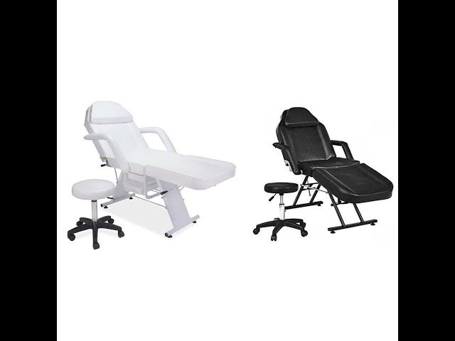 سرير مساج مع كرسي ستول وتجميل لون أسود 3359A