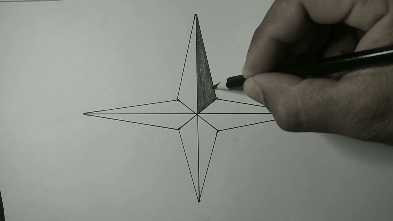 Cómo dibujar una simple estrella de 4 picos