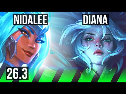 NIDALEE vs DIANA (JGL) | 58K damage, Good KDA: 34/2/3 | EUW Grandmaster | 26.3