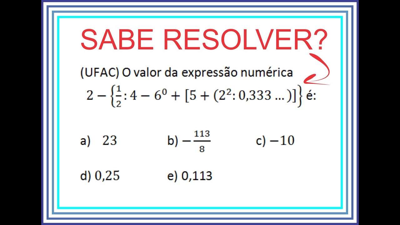 Exercícios com números reais