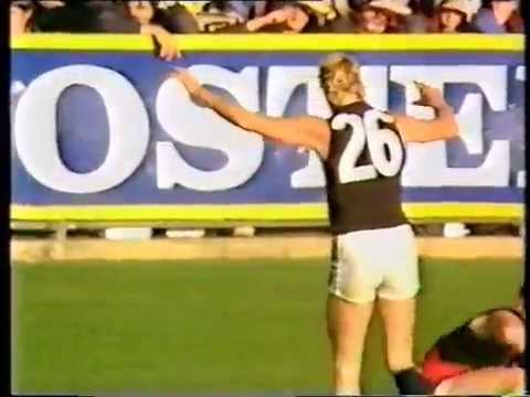 Ian Robertson goes nuts! Essendon v Carlton 1990 at Windy Hill