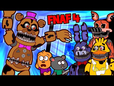 Five Nights at Freddy's 4: TODAS as CINCO NOITES com Dogo e Ratch | FNAF 4 | Desenho animado