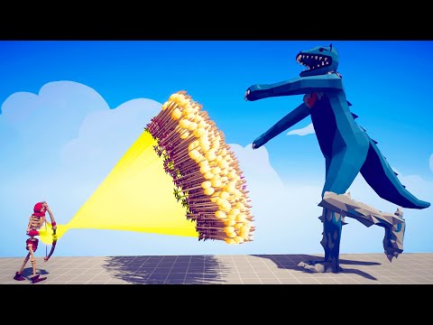 ICE DINOSAUR vs EVERY GOD - Totally Accurate Battle Simulator TABS