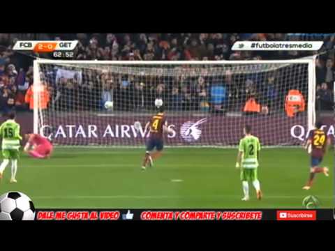 segundo Gol Cesc Fàbregas Barcelona VS Getafe 4 0 copa del rey IDA 08 01 2014