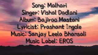 Download lagu Malhari lyrics | Bajirao Mastani | Ranveer Singh | Vishal Dadlani mp3 Download lagu Malhari lyrics | Bajirao Mastani | Ranveer Singh | Vishal Dadlani mp3