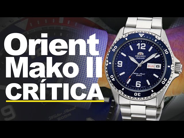 Vídeo relacionado con Reloj de Plata de Cuerda Manual Mako II Orient para Hombres, análogo, automático, FAA02001B9