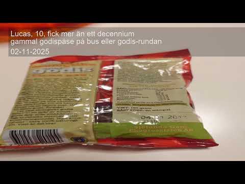 Lucas, 10, fick mer än ett decennium gammal godispåse på bus eller godis-rundan