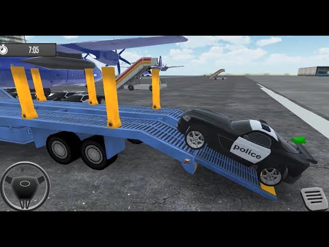 Transporting Cop Vehicles in Cargo Plane - Police Car Transporter Simulator - Android Gameplay #1