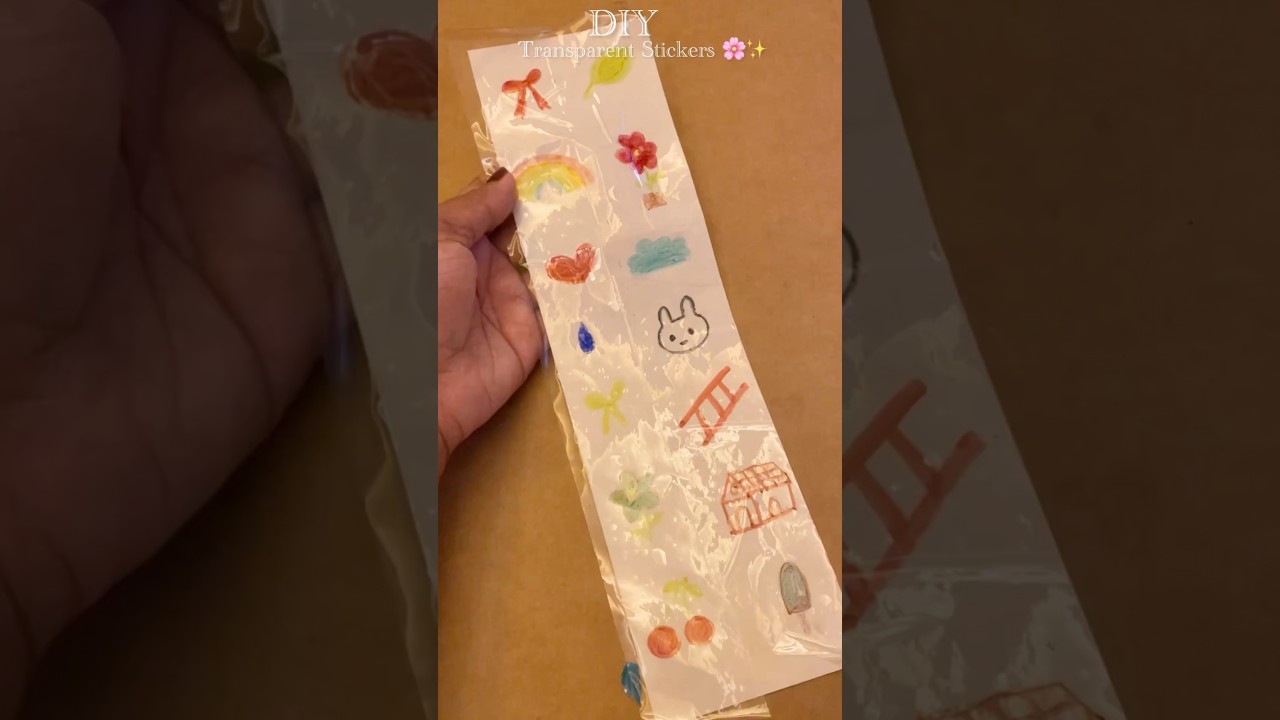 🌸DIY Transparent Stickers ✨ | Easy Handmade 🌈|Back to school craft-10|✨It’s me Hana#shorts