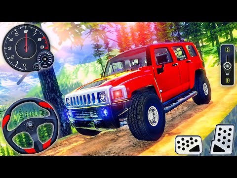 Offroad Prado Stunt Driving Simulator 2021 - 4x4 Red SUV Hammer Hill Drive - Android GamePlay #3