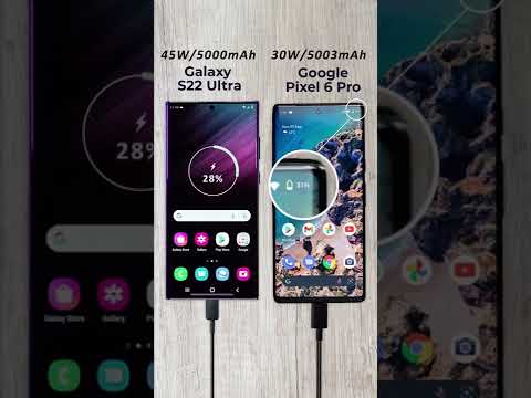 Samsung  Galaxy S22 Ultra vs Google Pixel  6 Pro Charging Test 🔌 Subscribe for more 👍🏼