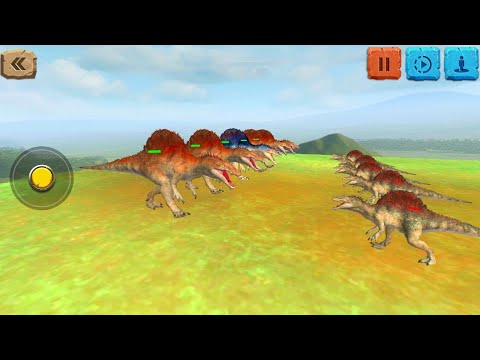 Spinosaurus vs Baby Spinosaurus Fight Scene - Animal Revolt Battle Simulator