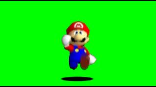 Mario Running green screen