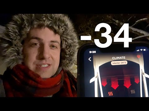 Thumbnail for "Starting" a Tesla in -34C Cold Canadian Winter by Car