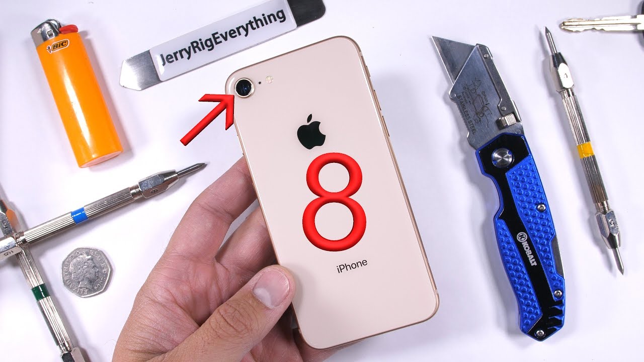 iPhone 8 Durability Test - BEND TEST - Glass Scratch Video!