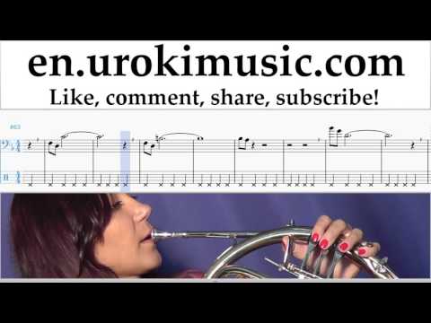 French Horn lessons Mission Impossible - Theme Sheet Music Tutorial Part#2 um-i352