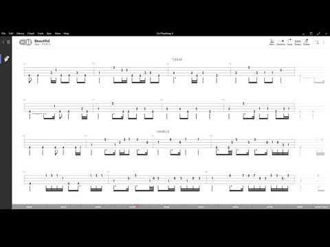 Beautiful ( Marillion ) ,Tablatura e base Senza Basso - Backing bass track - NO BASS