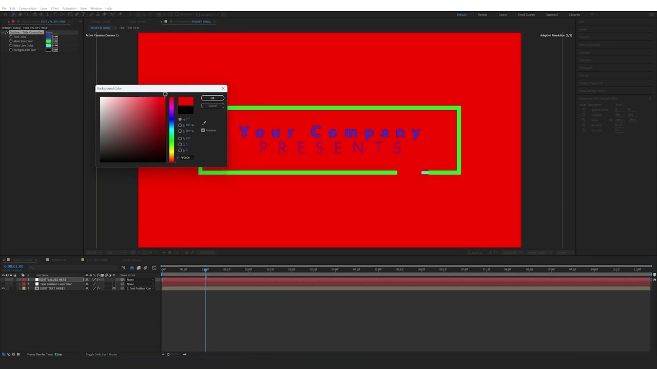 How to edit the Ballin Intro Title in After Effects