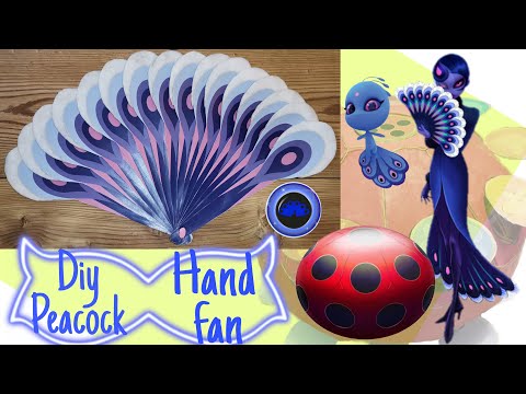 Diy Peacock Miraculous hand fan / Mayura hand fan / Duusu / Diy / Maks Team Diy - 2022