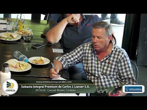 29-10-26 - Subasta Integral Premuim de Carlos J. Lanser S.A. - Coronel Moldes, Córdoba