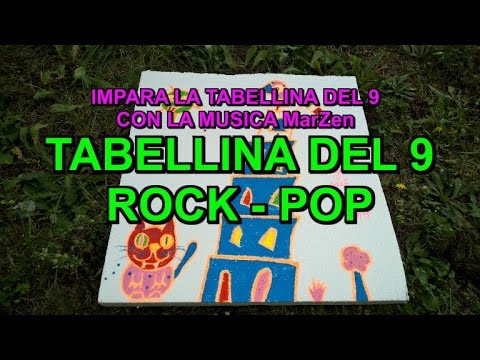 TABELLINA CANTERINA del 9 ROCK - POP - IMPARA LA TABELLINA DEL NOVE con la MUSICA MarZen