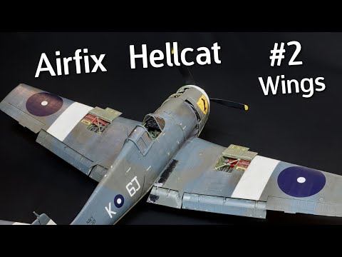 Supersize 1/24 Airfix Grumman F6F-5 Hellcat Build & Review! Wing Construction - Part 2
