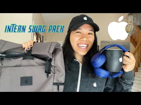 Apple Intern Swag Package 🍏 Unboxing + Bloopers 🎧