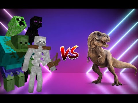 Tyrannosaurus vs Mutant Monsters In Minecraft