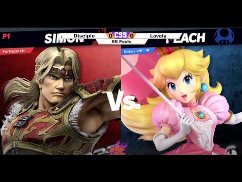 Clemson Smash Series 33 - RR Pools - Disciple (Simon) vs. Lovely (Peach) - SSBU