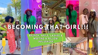 BECOMING THAT GIRL VLOG!!! | MEETING A FELLOW INFLUENCER, BRUNCH, PARTY + HAIR & LASH APPOINTMENT!!!