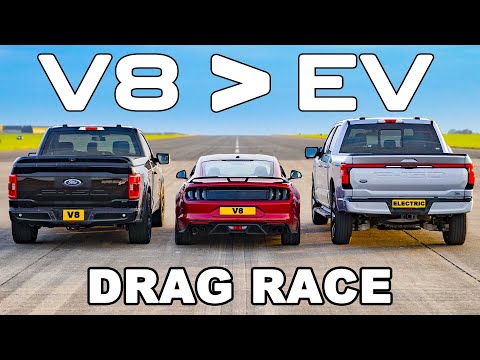 Proof V8 is better than Electric: DRAG RACE