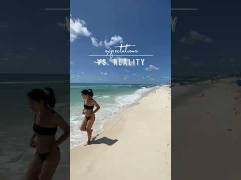 realidade versus expectativas na praia de cancún, México