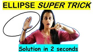 ELLIPSE-CONIC SECTIONS TRICK/SHORTCUT FOR JEE/NDA/CETs/COMEDK/BANKING/MBA/SAT/AIRFORCE