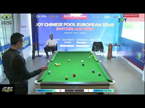 Olivier Evard VS Alfredo Correia - 2019 Joy Chinese Pool Euro Tour Switzerland Open