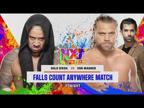 Solo Sikoa Vs Von Wagner - Falls Count Anywhere Match - WWE NXT 02/08/2022 (En Español)
