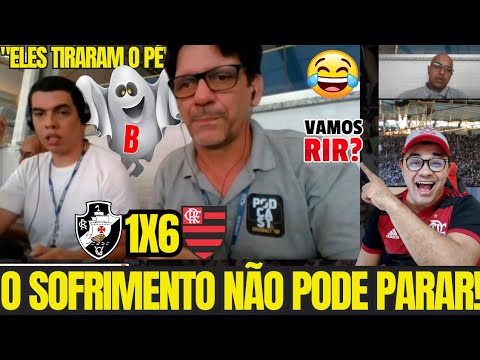 VAMOS RIR? NÃO CONSIGO PARAR DE RIR! 🤣 REAÇÕES DOS VASCAINOS - VASCO 1X6 FLAMENGO "TIRARAM O PÉ"🤣