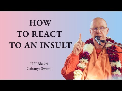 Spiritual psychology: how to react to an Insult. SB 4.2.20