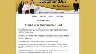 Selling judgements for cash