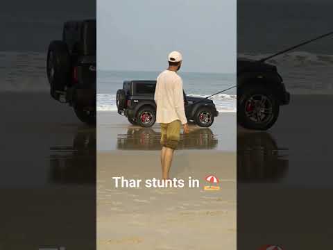 Thar driving in beach | Jeep | Beach drive | Mahindra | photoshoot part 1 #automobile #music #song
