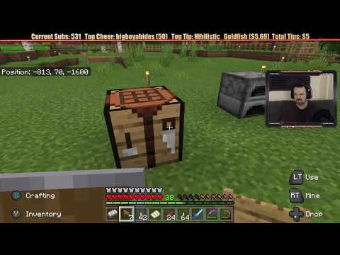 Minecraft "Chill Stream" June 3, 2019 pt1 - Strengthening the Perimeter