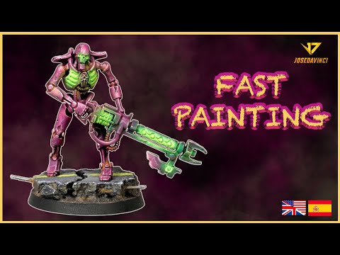 How to paint NECRONS (FAST PAINTING) 💖 🟢