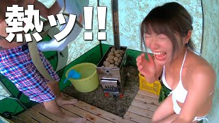 【冬キャンプ】超過酷なテントサウナとドラム缶風呂で大事故寸前！？