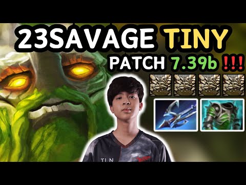 🔥 NEW PATCH 7.39b - 23savage TINY Hard Carry Gameplay vs Betboom Team 🔥 - Dota 2 Pro