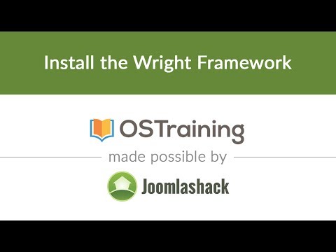 Lesson 3 Install the Wright Framework for Joomla