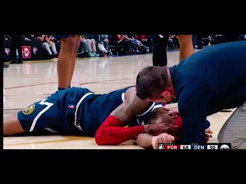 Will Barton SCARY injury, gets knocked out vs. Portland.