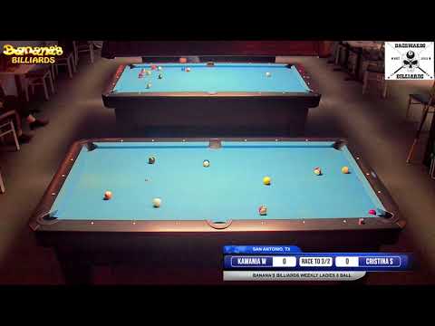 Kawania Watson vs Cristina Delagarza Schneider Banana's Billiards Ladies BCA 8 Ball  Dec 10, 2020