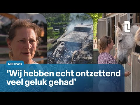 Manege ontsnapt aan grote brand in Horst 🐴 | L1 Nieuws