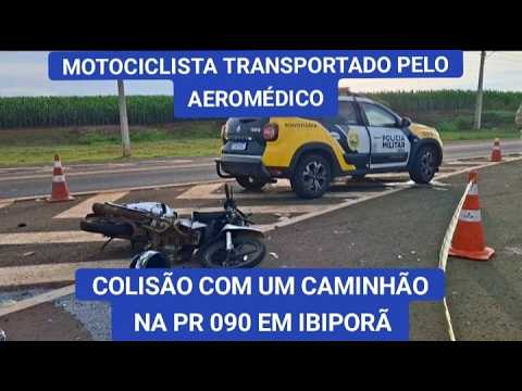 COLI$Ã0 MOTO X CAMINHÃO NA PR 090 EM IBIPORÃ 29-04-26