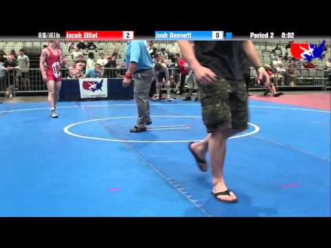 Jacob Elliot vs. Josh Bennett at 2013 Junior Nationals - FILA - FS